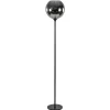 Shop Straluma Mat zwarte vloerlamp met smoke/titanium glazen kap