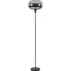 Discount Straluma Mat zwarte vloerlamp met smoke glas gradient