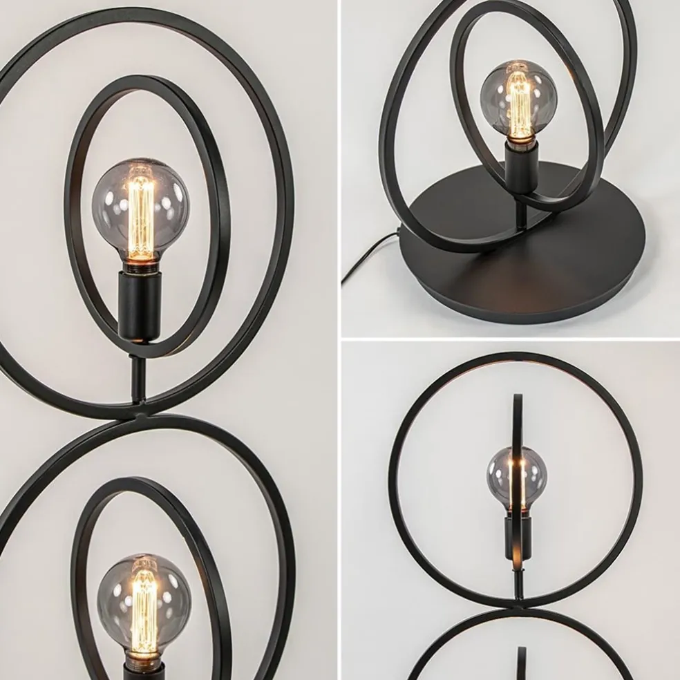 Store Straluma Mat zwarte vloerlamp rings