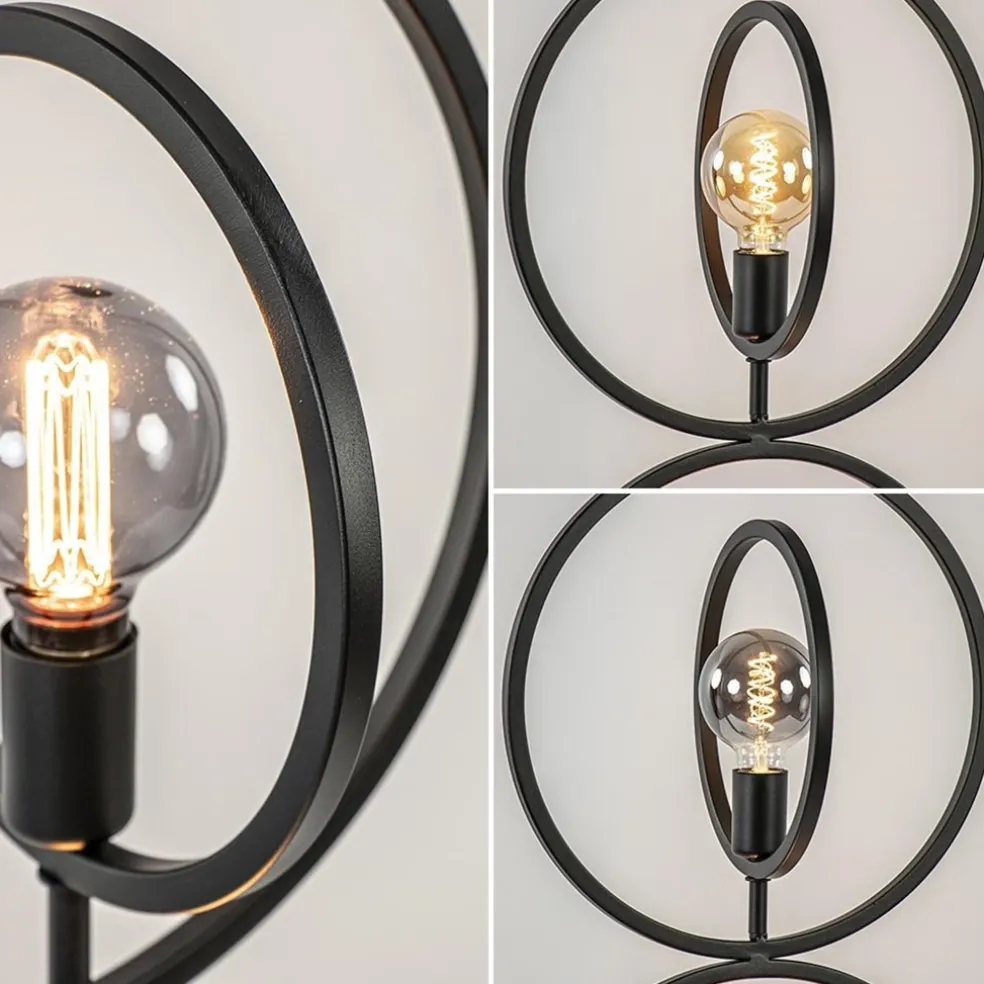 Store Straluma Mat zwarte vloerlamp rings