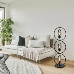 Store Straluma Mat zwarte vloerlamp rings