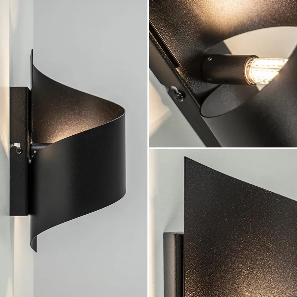 Sale Straluma Mat zwarte wandlamp krul G9