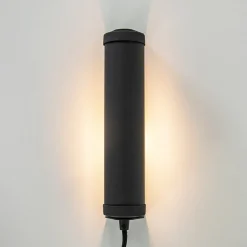 Clearance Straluma Mat zwarte wandlamp met snoer