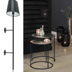 Discount Straluma Mat zwarte wandlamp Soriano exclusief kap