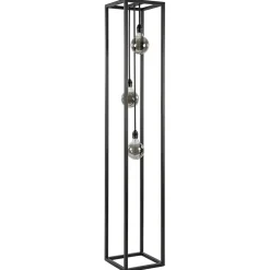Discount Straluma Metalen design vloerlamp zwart frame rechthoek