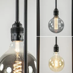 Discount Straluma Metalen design vloerlamp zwart frame rechthoek