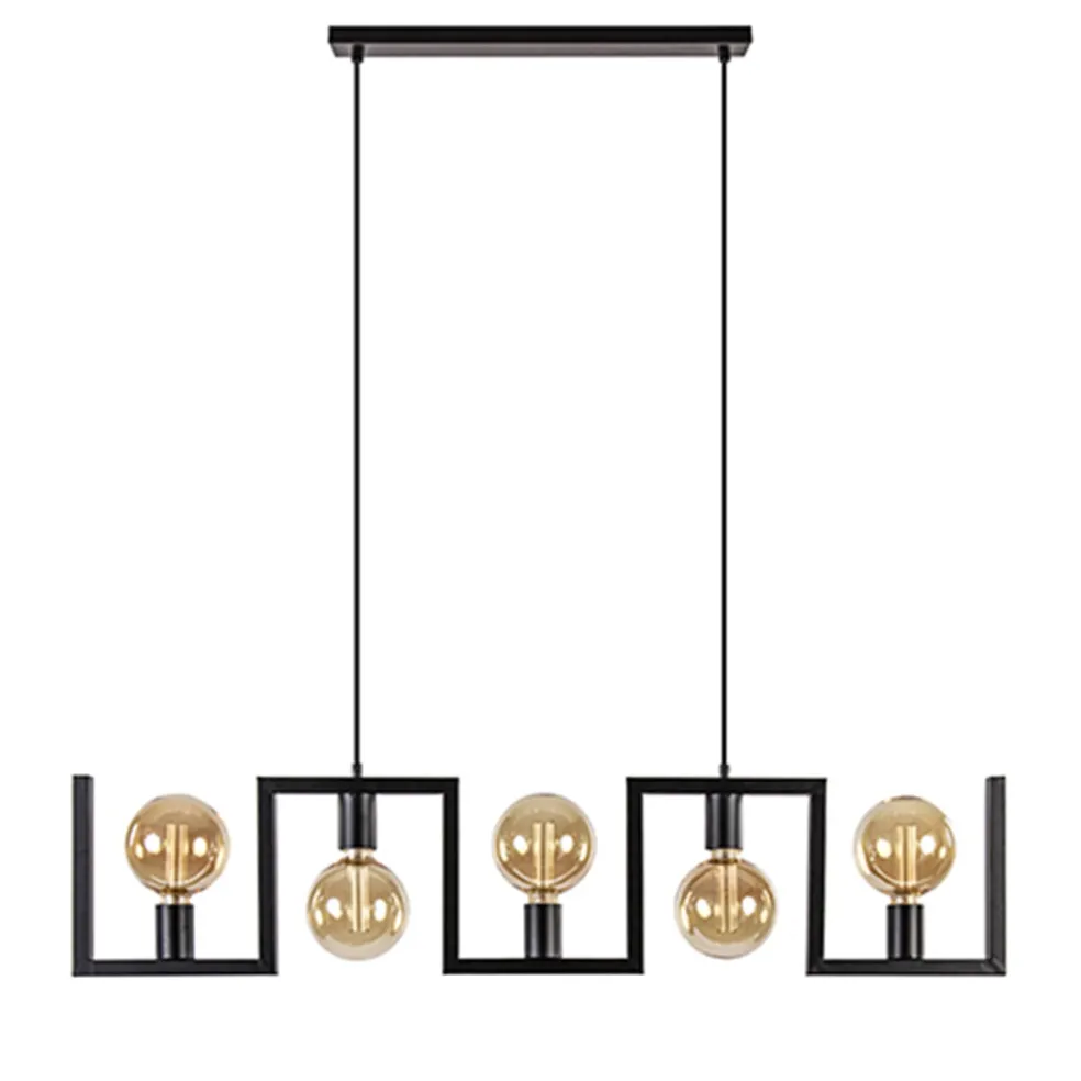 Clearance Straluma Metalen eettafel hanglamp zwart frame