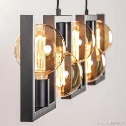 Clearance Straluma Metalen eettafel hanglamp zwart frame