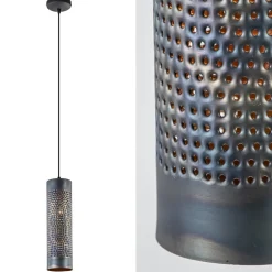 Clearance Straluma Metalen hanglamp cilinder bruin gevlamd