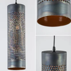 Clearance Straluma Metalen hanglamp cilinder bruin gevlamd