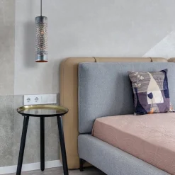 Clearance Straluma Metalen hanglamp cilinder bruin gevlamd