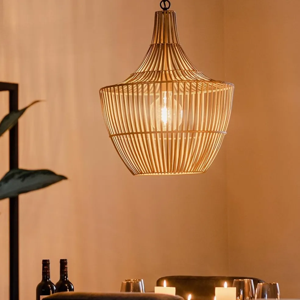 Shop Straluma Metalen hanglamp Stella antiek brons met zwart