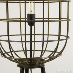 Best Straluma Metalen kooi vloerlamp oud-brons L&L