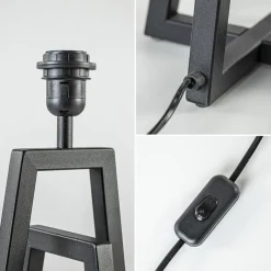 Outlet Straluma Metalen lampvoet mat zwart exclusief kap