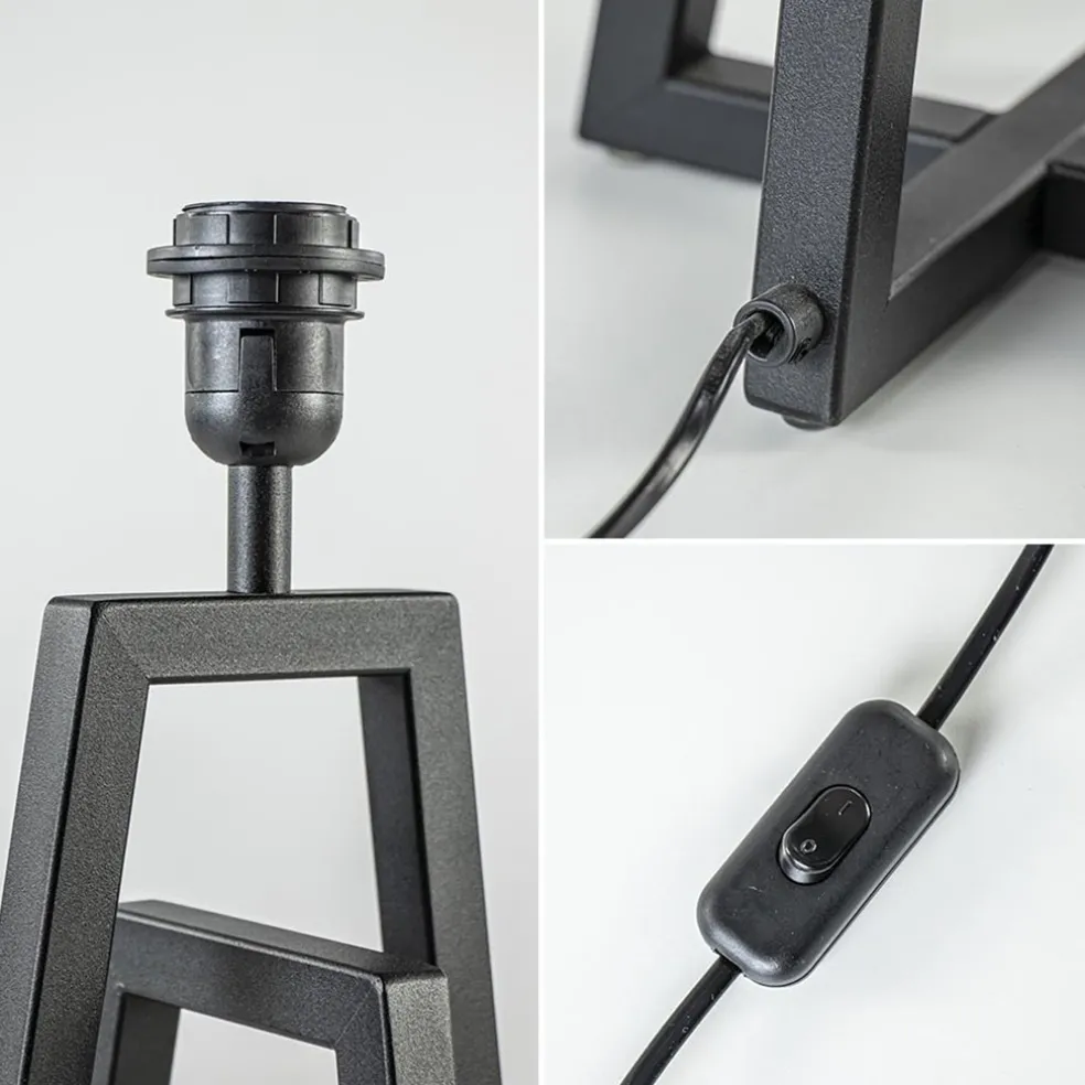 Outlet Straluma Metalen lampvoet mat zwart exclusief kap