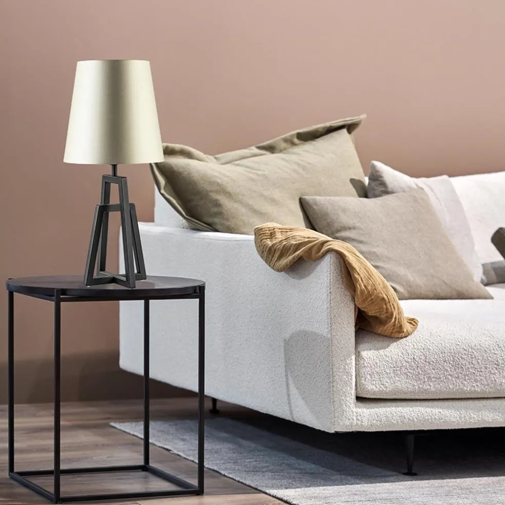 Outlet Straluma Metalen lampvoet mat zwart exclusief kap