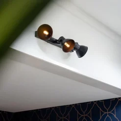 New Straluma Metalen 3-lichts plafondlamp ELiano mat zwart