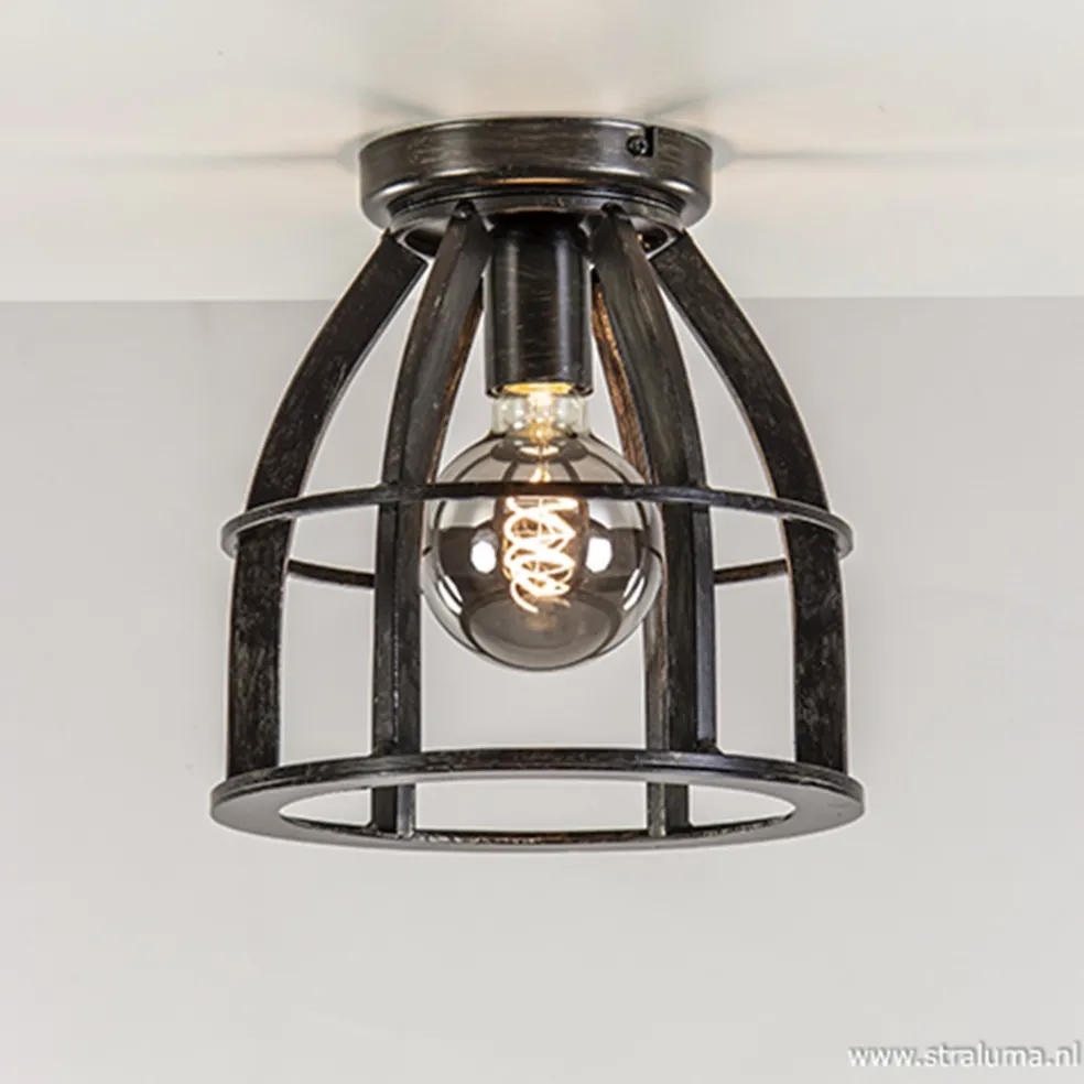 Sale Straluma Metalen plafondlamp antiek zwart