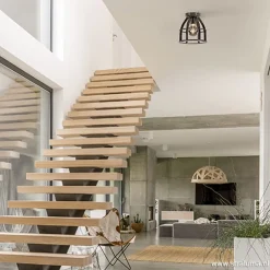 Sale Straluma Metalen plafondlamp antiek zwart