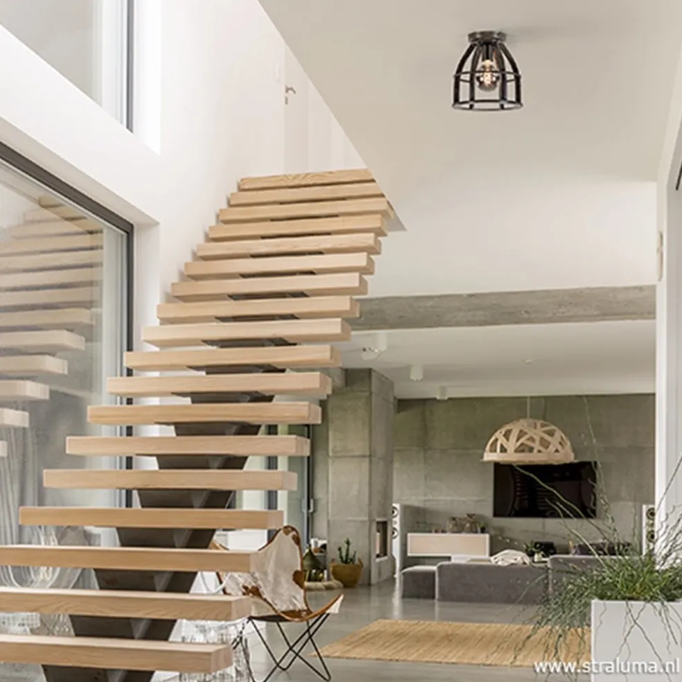 Sale Straluma Metalen plafondlamp antiek zwart