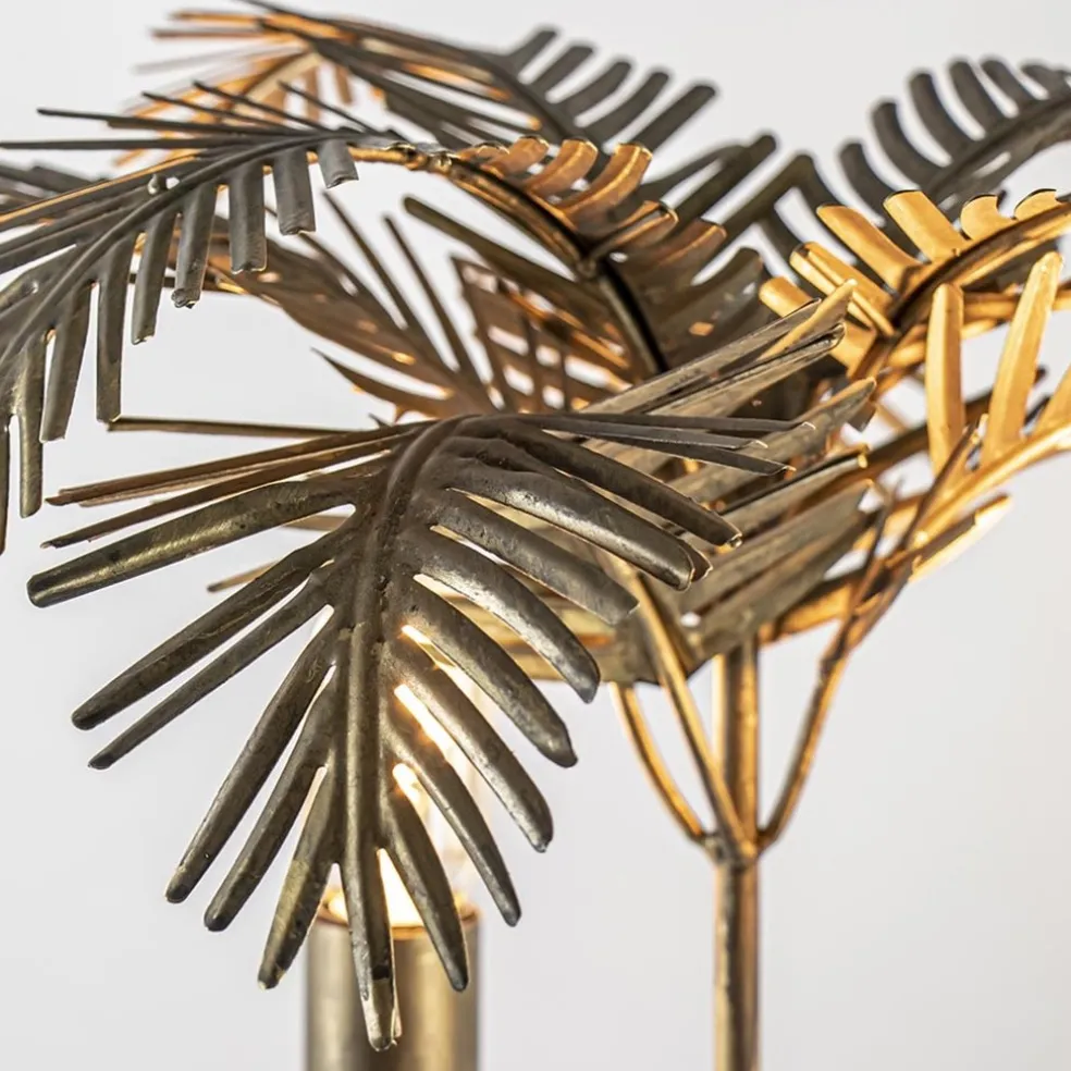 Sale Straluma Metalen tafellamp Palm antiek brons Light and Living