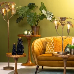 Sale Straluma Metalen tafellamp Palm antiek brons Light and Living