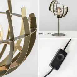 Best Sale Straluma Metalen tafellamp Terra met oud messing afwerking