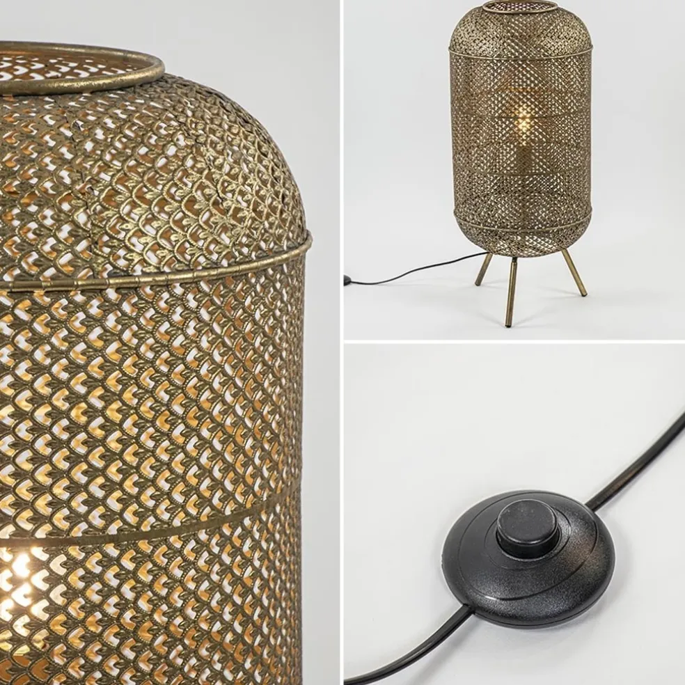 Shop Straluma Metalen vloerlamp Oosterse lantaarn goud