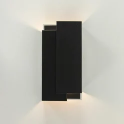 Discount Straluma Metalen wandlamp zwart met overlap