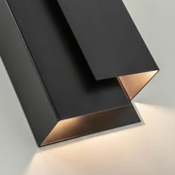 Discount Straluma Metalen wandlamp zwart met overlap