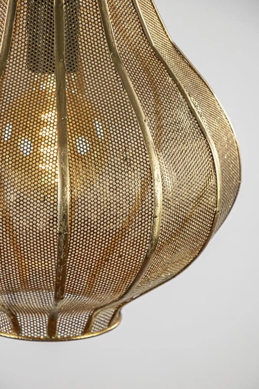 Hot Straluma Micha grote goud hanglamp oosters landelijk Light & Living