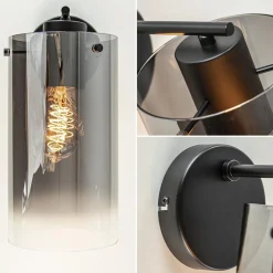 Cheap Straluma Modern klassieke wandlamp cilinder met smoke glas