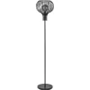 New Straluma Modern landelijke vloerlamp mat zwart met draadkap