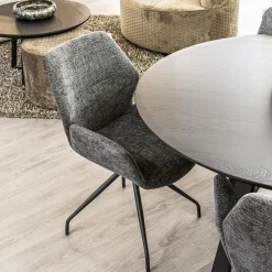 Cheap Straluma Moderne armstoel donker grijs draaibaar met return-system