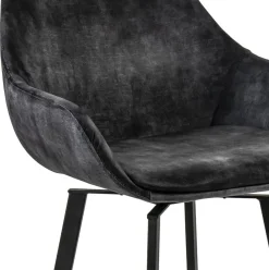 Best Sale Straluma Moderne barkruk met draaibare zitting velvet antraciet