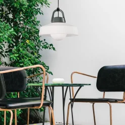 Outlet Straluma Moderne buitenlamp hang antraciet met wit IP65
