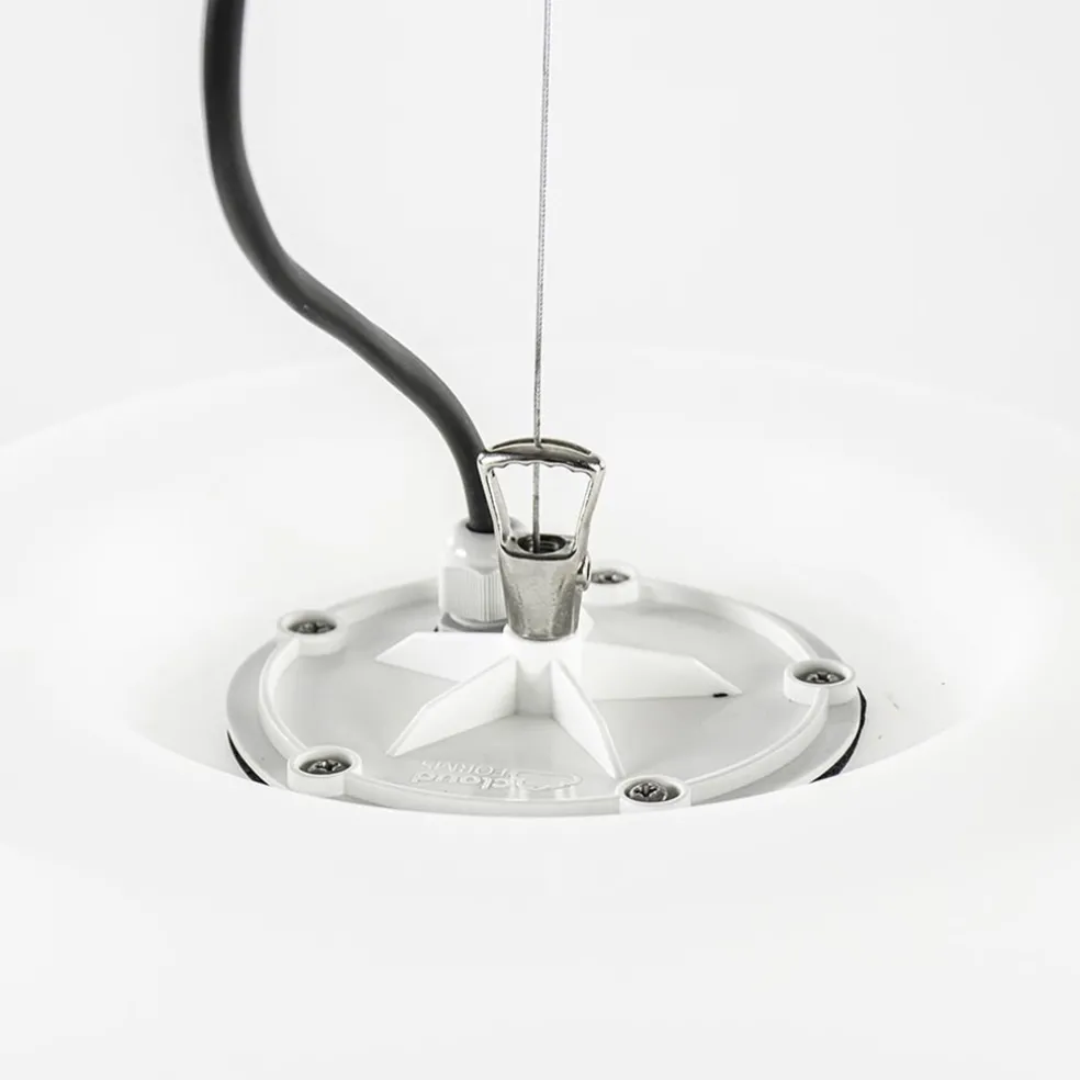 Hot Straluma Moderne buitenlamp hang witte bol 45 cm