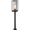 Online Straluma Moderne buitenlamp lantaarn op paal zwart met helder glas