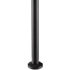 Online Straluma Moderne buitenlamp lantaarn op paal zwart met helder glas
