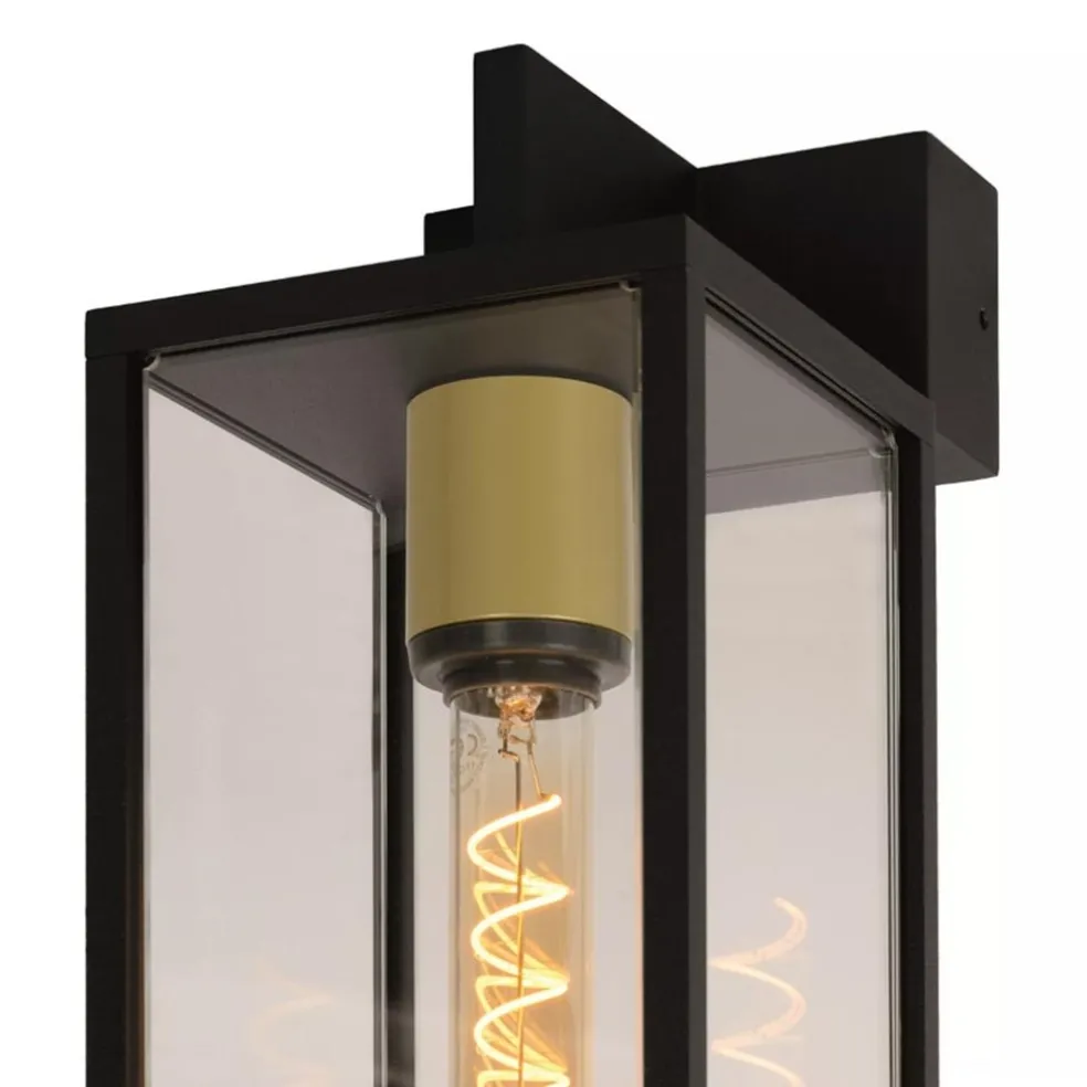 Cheap Straluma Moderne buitenlamp rechthoek zwart met goud IP54