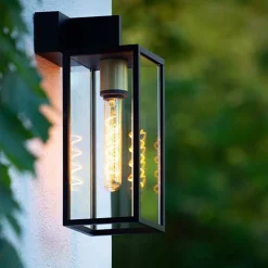 Cheap Straluma Moderne buitenlamp rechthoek zwart met goud IP54