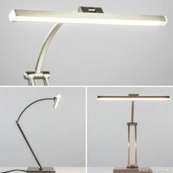 Best Straluma Moderne bureaulamp nikkel met geïntegreerd LED