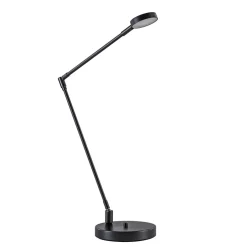 Shop Straluma Moderne bureaulamp zwart staal met dimbaar LED