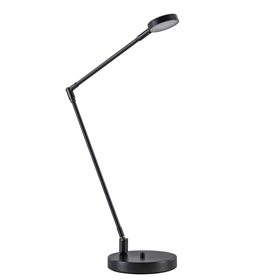 Shop Straluma Moderne bureaulamp zwart staal met dimbaar LED