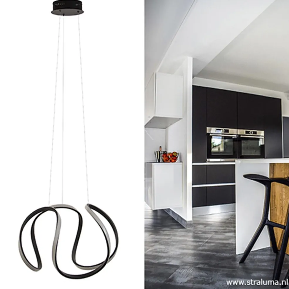 Fashion Straluma Moderne design hanglamp LED zwart