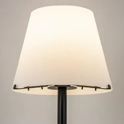 Outlet Straluma Moderne design tafellamp zwart met witte glazen kap