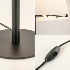 Outlet Straluma Moderne design tafellamp zwart met witte glazen kap