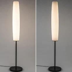 Online Straluma Moderne design vloerlamp zwart met opaal glas dim to warm