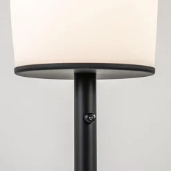 Online Straluma Moderne design vloerlamp zwart met opaal glas dim to warm