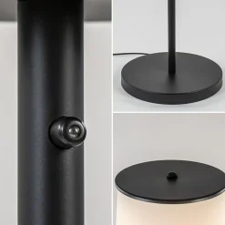 Online Straluma Moderne design vloerlamp zwart met opaal glas dim to warm